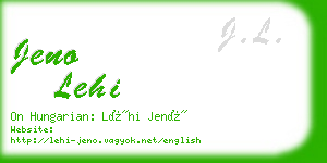 jeno lehi business card